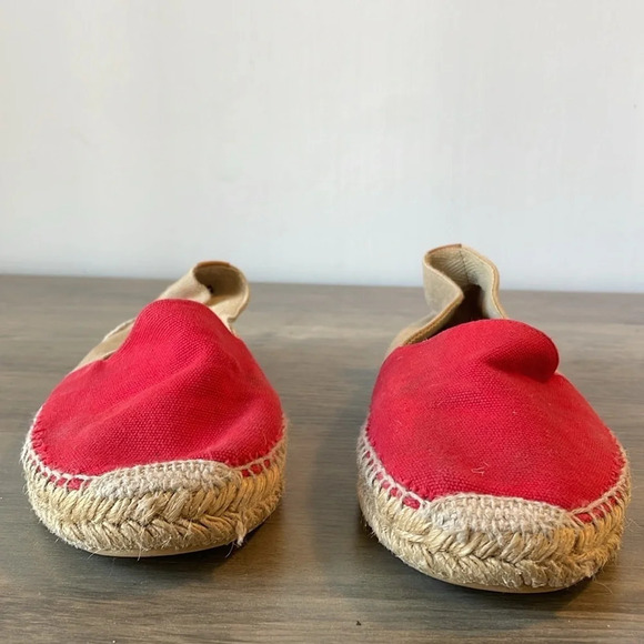 Tory Burch, women’s 7, tan and red summer espadrille flats, good condition - Picture 3 of 13